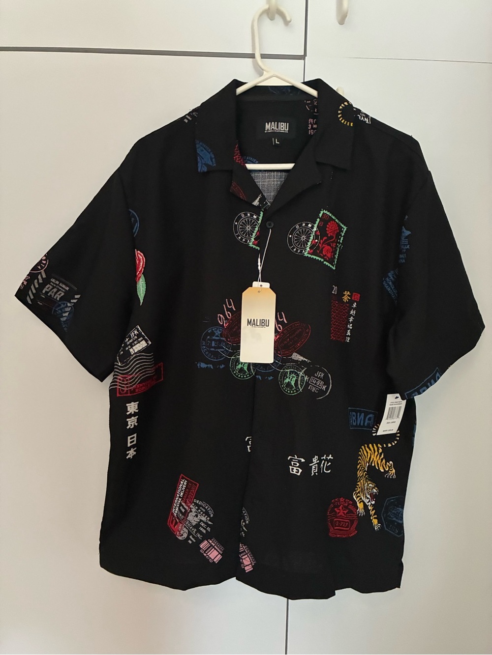 Malibu by Drill Company Collared Size XL Short-Sleeve Printed Men’s NWT